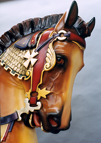 Closeup of Muller armored horse